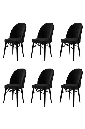 Ritim Black  and Black étkezőszék szett, 6 db