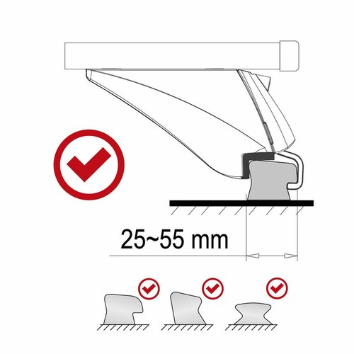 Sixtol Querträger mit Schloss Aluminium ROOF RACK IN 1, 120 cm, Tragfähigkeit 90 kg