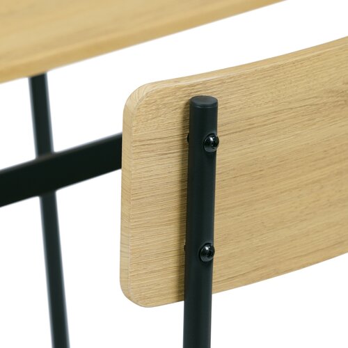 Jedálenský set Industrial s 2 stoličkami, 70 x 70 x 76 cm, divoký dub