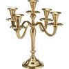 Sfeșnic metalic cu 5 brațe 29x29x30 cm, culoareauriu, decor 1