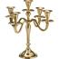 Kovový svietnik 5-ramenný 29x29x30 cm, farba zlatá, dekor 1