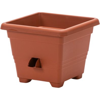 Plastia Bergamotka samoprelivni lonec 25 x 25 cmsvetlo rjave barve