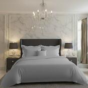 Satin-Bettwäsche Luxury Collection Hellgrau, 140 x 200 cm, 70 x 90 cm