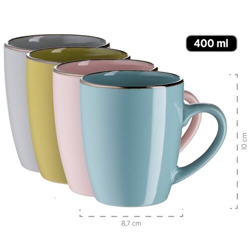 Mäser Metallic RIM Pastel 16 részes étkészlet