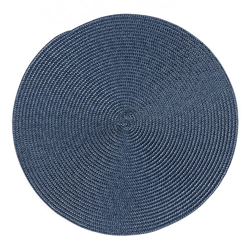 Prostírání Deco kulaté tmavě modrá, pr. 35 cm, sada 4 ks