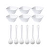 Set boluri de servire cu lingurițe EH Wavy pătrat,12 pcs