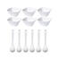 Set boluri de servire cu lingurițe EH Wavy pătrat,12 pcs
