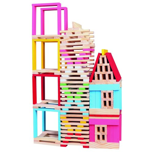 Bino Holzbauset Stadt, 150 Teile