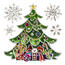 Vánoční okenní dekorace stromeček 2 ks