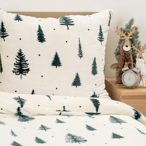 Lenjerie de pat din microflanel 4Home Serene Forest, 140 x 200 cm, 70 x 90 cm