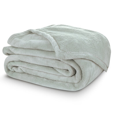 BedTex Decke Mikroplüsch, grau, 150 x 200 cm