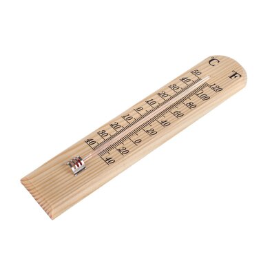 Termometru din lemn Happy Green, 25,5 cm