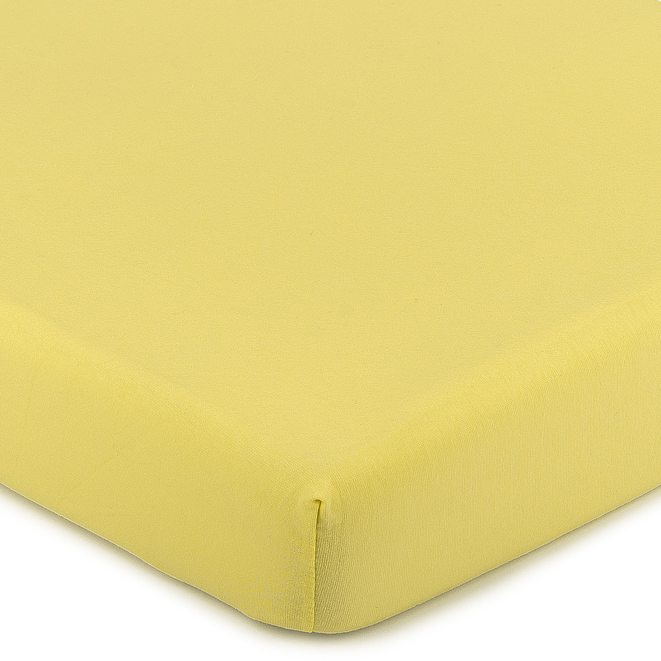 4Home Jersey lepedő elasztánnal sárga, 160 x 200 cm