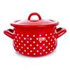 Orion Emajlirani lonec s pokrovom Tečka, 16 cm