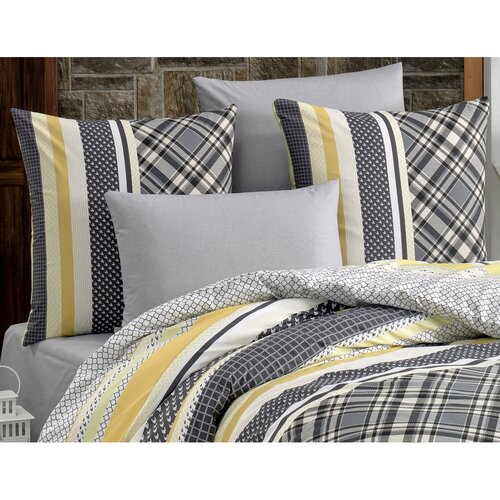 BedTex Bombažno posteljnino Artemis gorčična, 220x 200 cm, 2 kos 70 x 90 cm