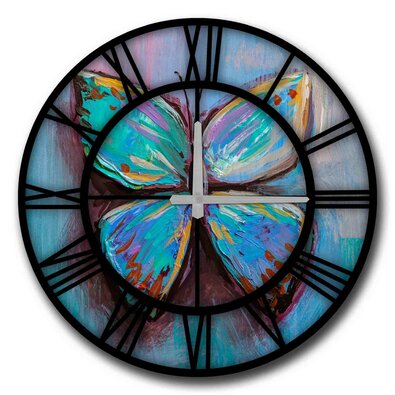 Ceas de perete Blue Butterfly 5050MS-024 , 50 cm