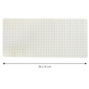 Spirella Protišmyková podložka do vane QUADRO Premium, biela, 36 x 76 cm