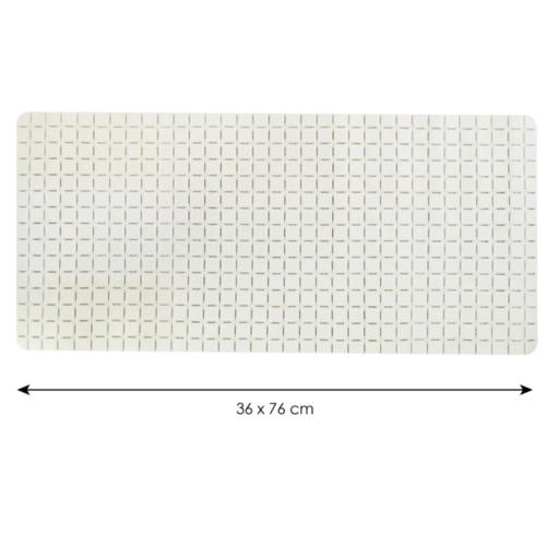 Килимок для ванної Spirella Протиковзкий килимокQUADRO Premium, білий, 36 x 76 см
