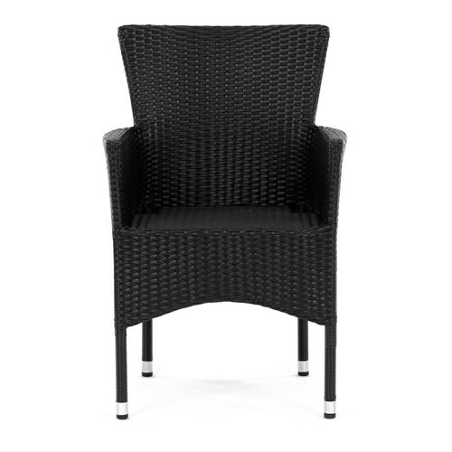 Autronic Kerti szék, fém, polirattan, fekete ,AZC-S2117 BK