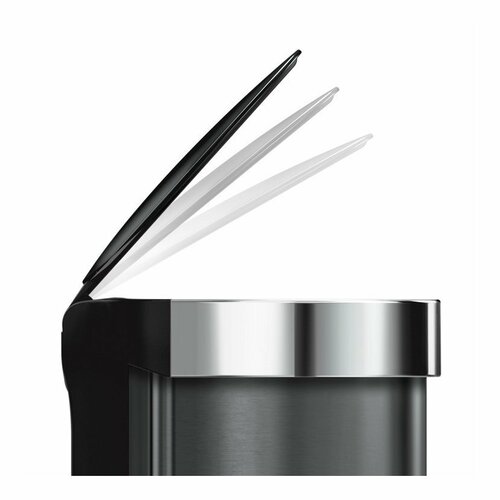 Simplehuman Bezdotykowy półokrągły kosz na śmieci 45 l, czarny
