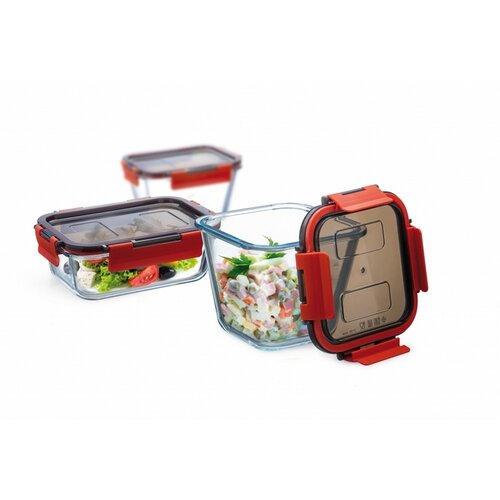 Simax 7626/L szklany pojemnik z pokrywką typu klik-klak, 0,85 l