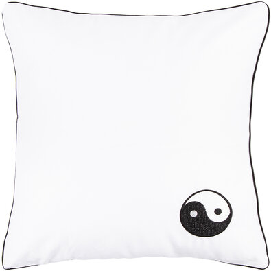 Veba Față de pernă din damasc Geon cu broderie Yin și Yang , 40 x 40 cm