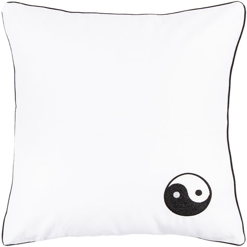 Veba Față de pernă din damasc Geon cu broderie Yin și Yang , 40 x 40 cm