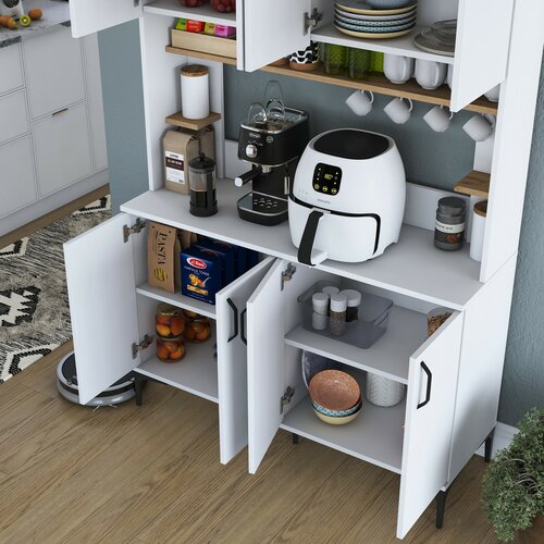 Schrank Jevy Walnut and White