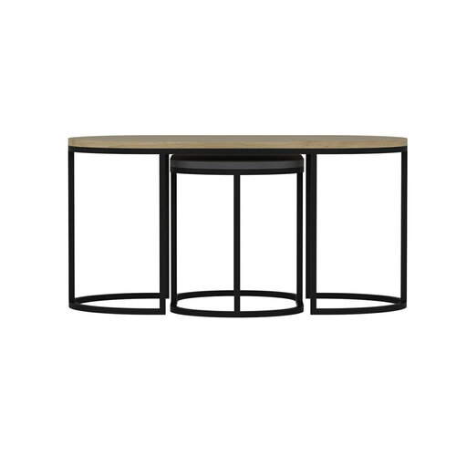 Beistelltisch Dena Anthracite, 3 Stück