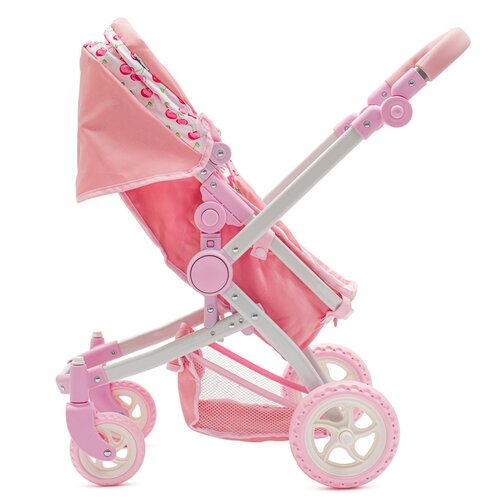 Baby Mix Kočárek pro panenky 2v1 Sophie růžová, 63,5 x 37 x 63,5 cm