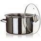 Banquet Hrniec smaltovaný METALLIC Black 26 cm, 6 l, s pokrievkou