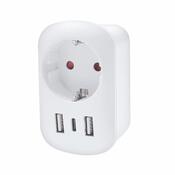 Solight PA03USA Cestovný adaptér USA USB A+C pre použitie v Spojených štátoch, typ B