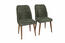 Esszimmerstuhl-Set Dallas Dark Green and Brown, 2 Stück