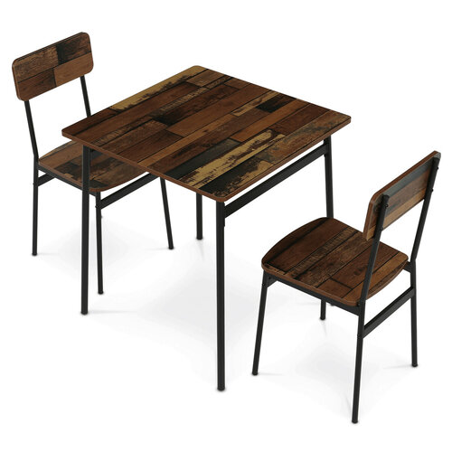 Jídelní set pro 2 osoby CORE Old Wood, černá konstrukce