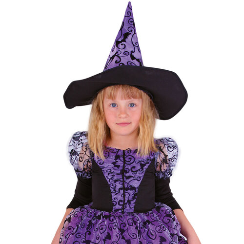 Rappa Dziecięcy kostium czarownicy, fioletowy