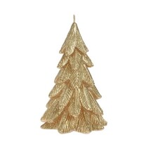 Lumânare de Crăciun Xmas tree auriu, 12,5 x 8,5 cm