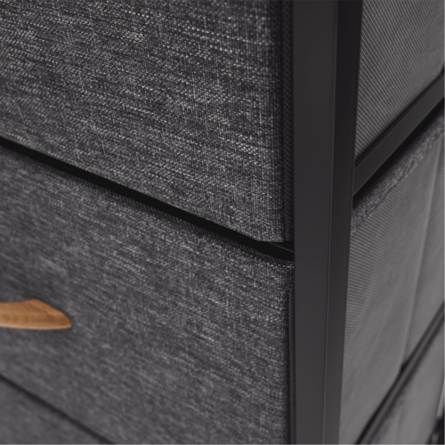 Komoda z szufladami z tkaniny PALMERA, czarny