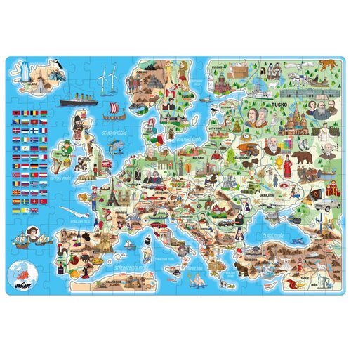 Popular Puzzle Karte von Europa, 160 Teile