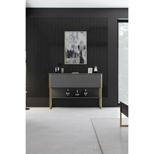 Komoda Luxe Anthracite and Gold