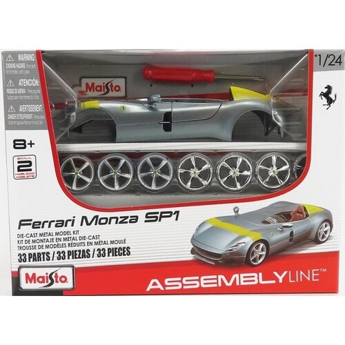 Stavebnica M. Ferrari Assembly line, strieborná, 1:24