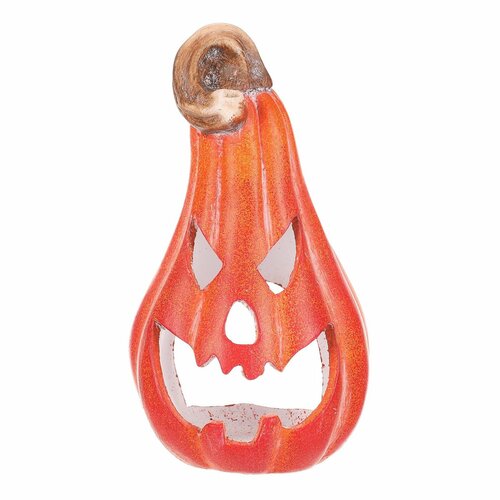 Őszi dekoráció Tök tea/LED gyertya, 11 x 12 x 21cm, kerámia