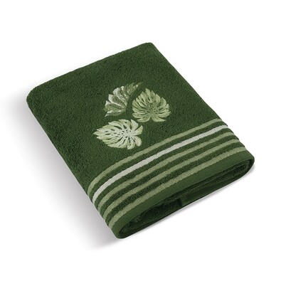 Ręcznik Monstera zielony, 50 x 100 cm