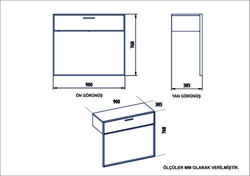 Măsuță decorativă Polka Aynali White