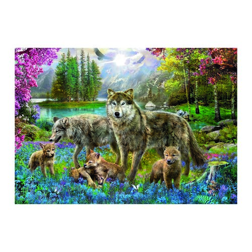 Trefl Puzzle Vlčí rodina, 1000 dílků