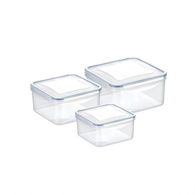 Tescoma FRESHBOX négyzet alakú ételtároló doboz,  3 db, 0,4/0,7/1,2 l