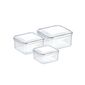 Tescoma FRESHBOX négyzet alakú ételtároló doboz,  3 db, 0,4/0,7/1,2 l