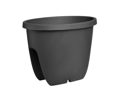 Gardenico Balkónový květináč na zábradlí BalconiaOVI antracit, pr. 30 cm