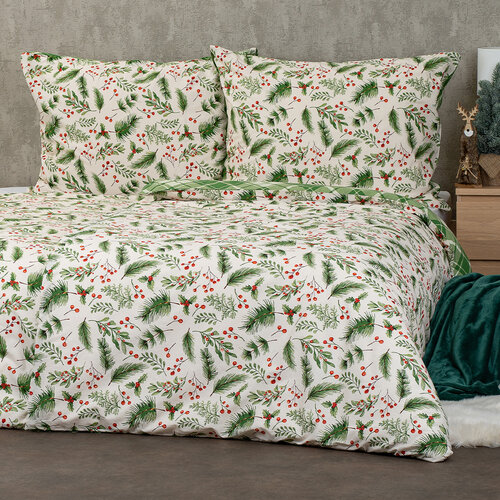 4Home Baumwollbettwäsche Scotch green, 140 x 220 cm, 70 x 90 cm