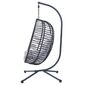 Autronic Fotoliu suspendat, metal, polyrattan,gri, A Z-V1289 GREY