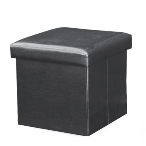 Polsterhocker mit Stauraum Tela new, schwarz, 40 x 40 x 37 cm